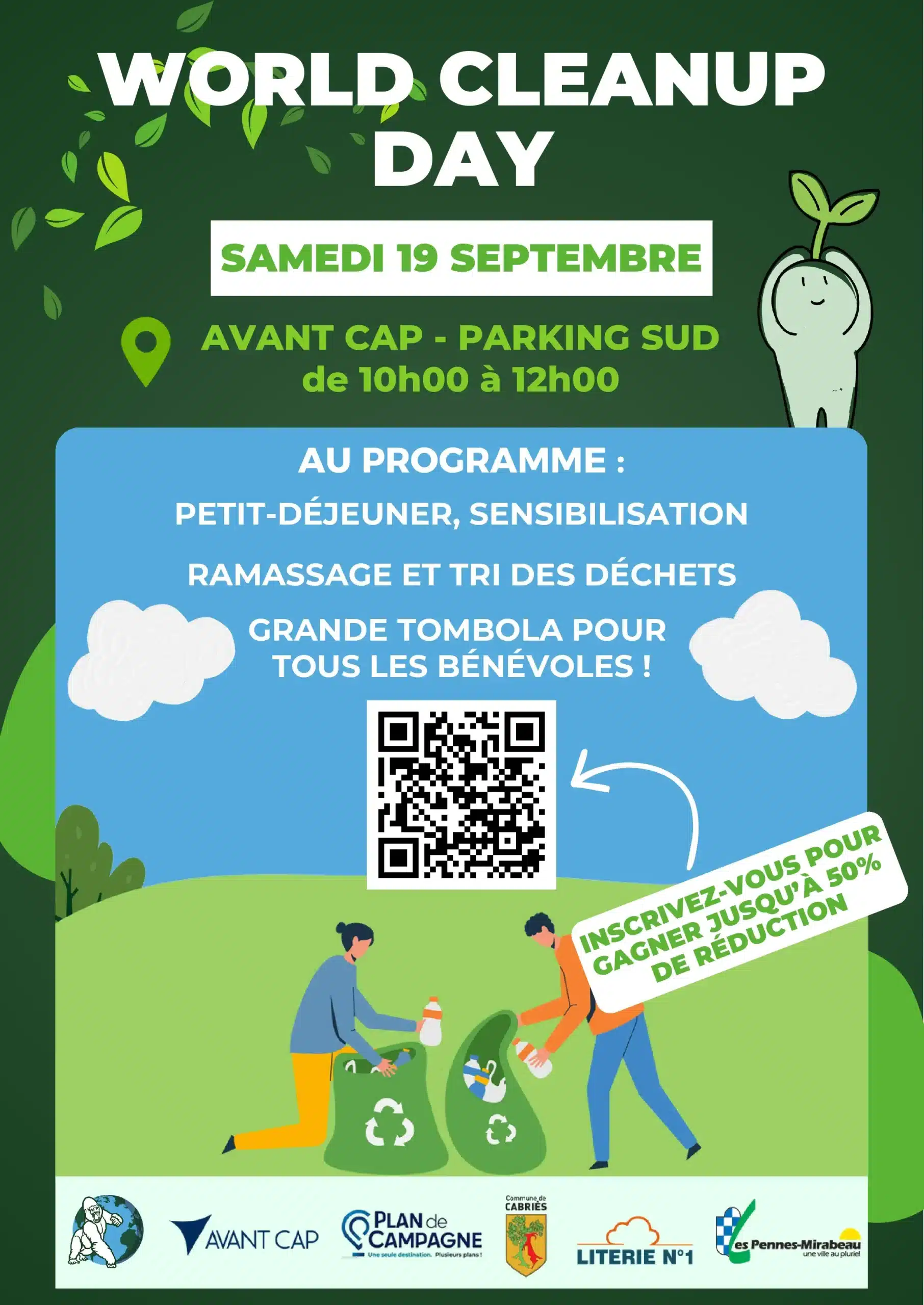 Affiche World Cleanup Day septembre 2026 - Recycle Plastique